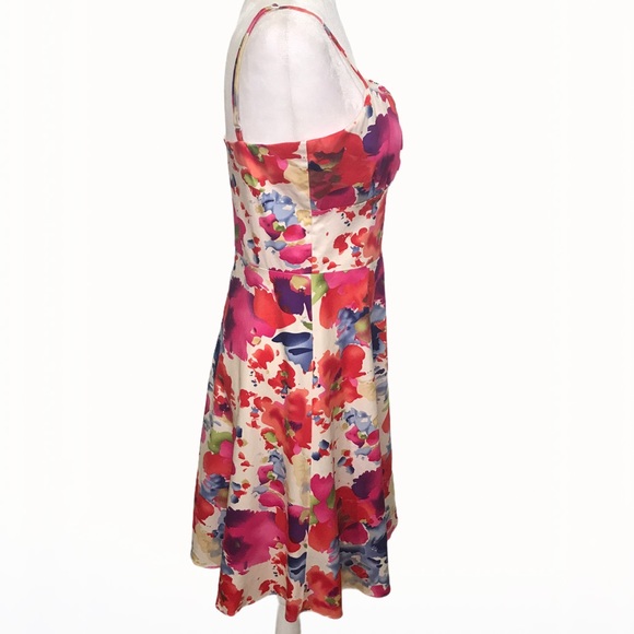 Alyn Paige 97% Cotton Floral Print Dress - 9/10 - Picture 8 of 16